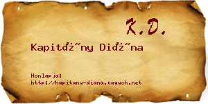 Kapitány Diána névjegykártya